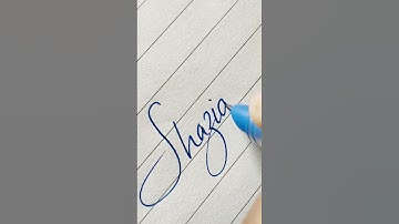Shazia 🥀Comment your name🌷Stylish Handwritting | #calligraphy #handwriting #nameart #shorts #short
