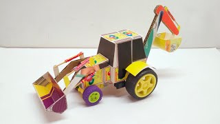 Mini JCB Tractor Transporting | Radha Krishna Trolley | Navratri Gauri Ganesh Durga Murti Water Pump