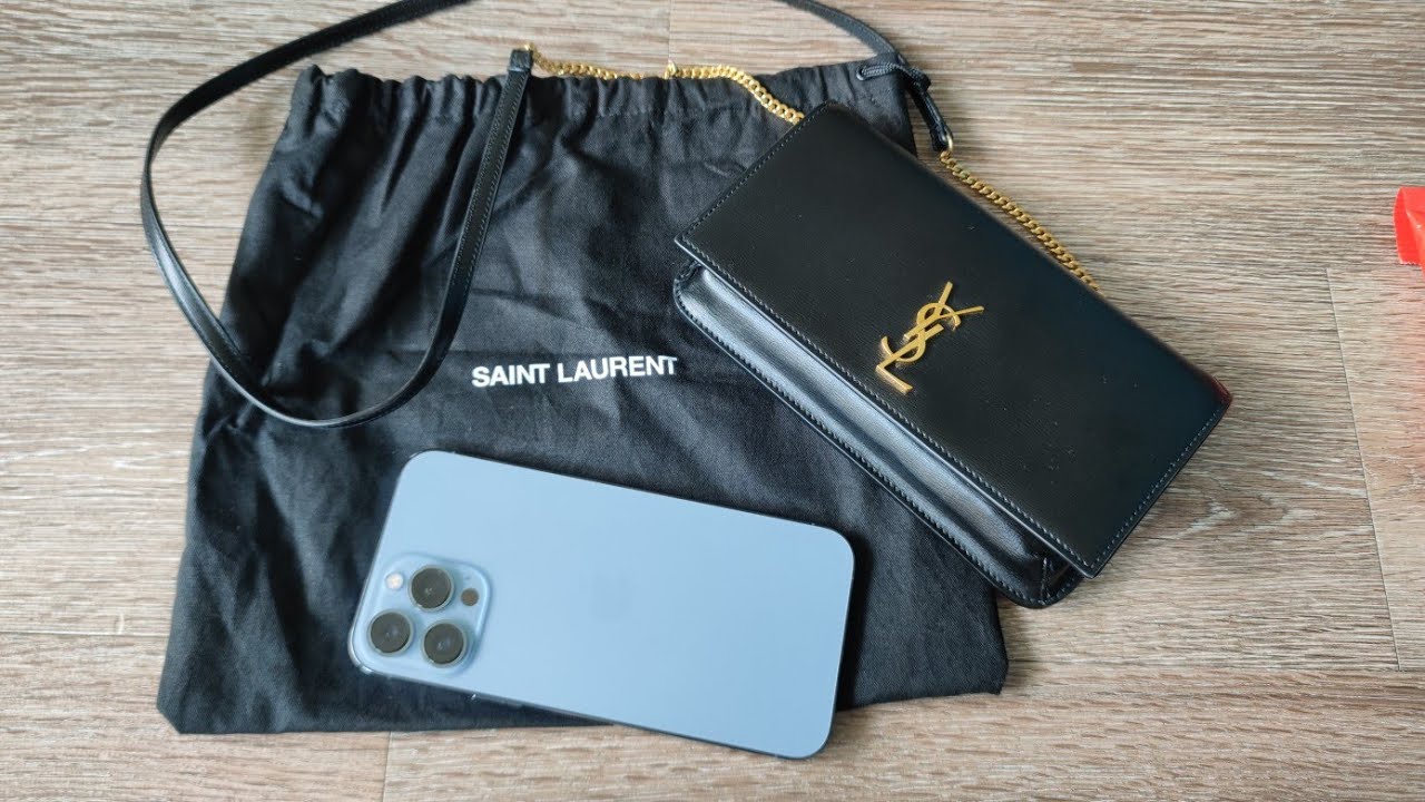 Saint Laurent YSL Monogram Phone Holder Shoulder Bag