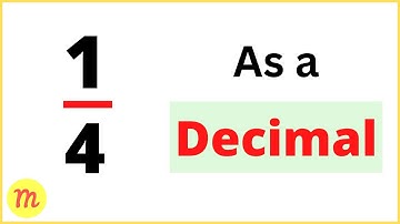 1/4 as a Decimal || Convert 1/4 in Decimal Form