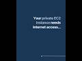 How do you allow outbound internet access without allowing inbound public access? #aws #tech