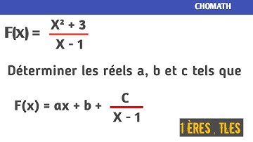 Déterminer les reels a, b et c tels que f(x) = ax + b + c/x-1 ; Fonctions...
