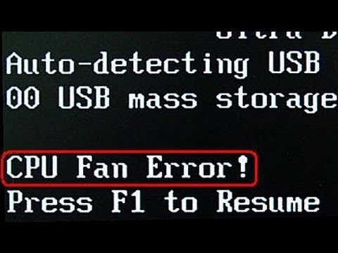 CPU fan error press F1