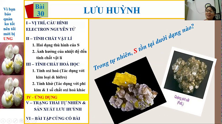 Giải bài tập hóa 10 bài 30 lưu huỳnh