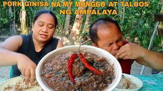 PORK GINISA NA MY MONGGO AT TALBOS NG AMPALAYA #lutongbahayrecipe