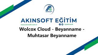 WolvoxCloud  - Beyanname - Muhtasar Beyanname