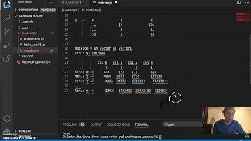 100 MUST KNOW - Ep. 11  - JAVASCRIPT -  Matrice si DIAGONALE matrice