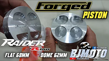 Raider 150 forged piston kit 62mm dome and 68mm flat Pitsbike performance