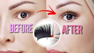 How To Do Salon Quality Eyelash Extensions AT HOME! (for beginners)