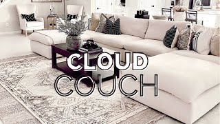 CLOUD COUCH DUPE UPDATE + HOMEGOODS SHOP WITH ME & HAUL| ASHLEY FURNITURE TANAVI COUCH REVIEW|newair