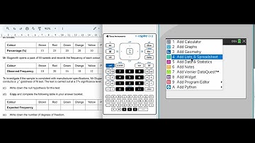 Using TiNspire for Goodness of Fit