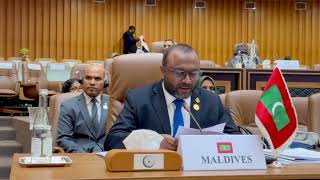 The President's Special Envoy delivers Maldives' statement at 15th session of the OIC Islamic Summit