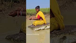 Amazing Village Women Net Fishing #shorts #Fishing #reels