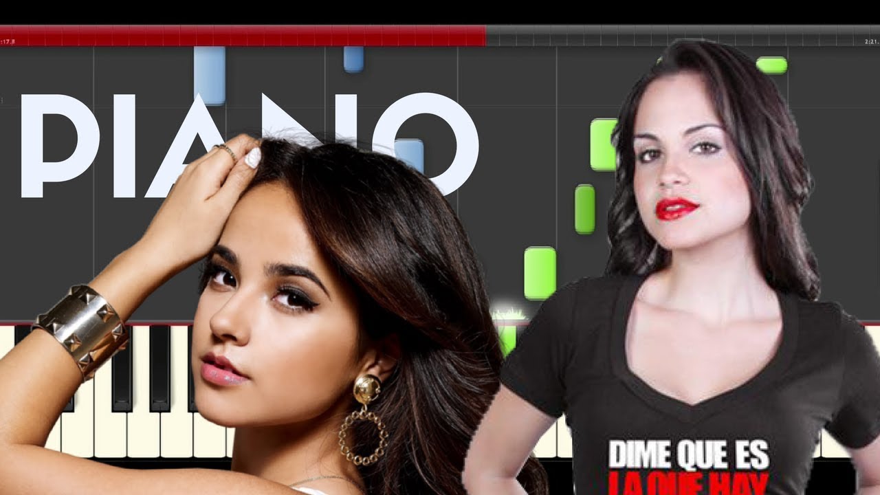 Becky G Natti Natasha Sin Pijama Piano Midi tutorial Sheet app Cover Karaoke