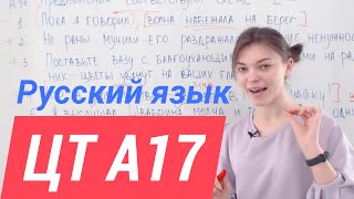 ЦТ А17.  Тире в предложении