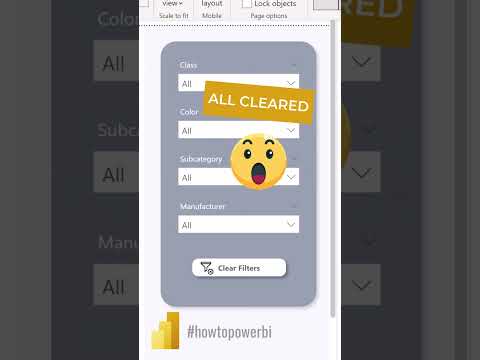 Clear All SLICERS with 1 CLICK! #powerbi #shorts