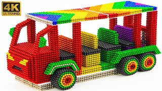 DIY  How To Make Rainbow Electric Bus From Magnetic Balls (Satisfying and Relax) | Empire Magnetic