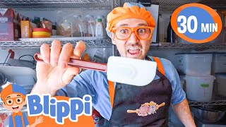 Blippi Bakes Cakes | Blippi 1 HR | Moonbug Kids - Fun Stories and Colors