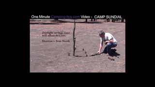 One Minute Camping-tips.com Video - Camp Sundial