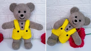 Cute Teddy Bear/It's Very Expensive at Toy Stores, But You Can Easily Make It Yourself