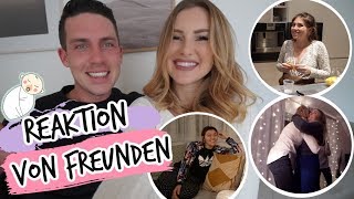 LIVE REAKTION VON UNSEREN FREUNDEN ZUR SCHWANGERSCHAFT | DailyMandT ♡