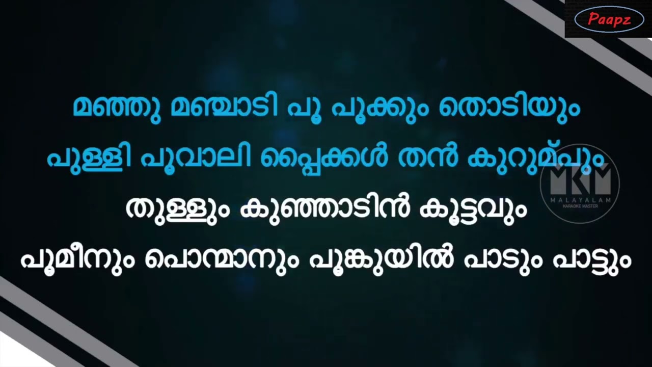 Manikyakallal    Karaoke with Lyrics   Varnapakittu  Malayalam    Zee Keralam Version