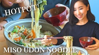 JAPANESE HOTPOT ON YOUR SICK DAYS / Miso udon noodle soup 🍀Vegan