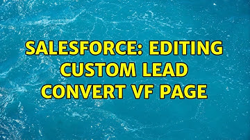Salesforce: Editing Custom Lead Convert VF page