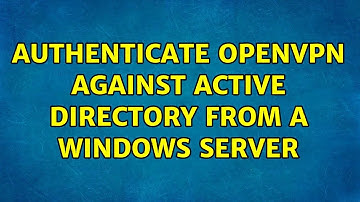 Authenticate OpenVPN against active directory from a windows server