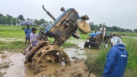 Eicher 380 Tractor Stuck In Mud Very Bedly #tractor