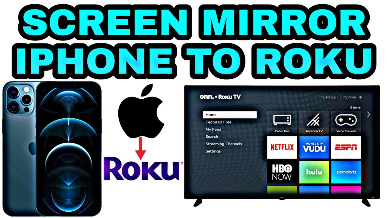 How To Cast Screen Mirror Iphone Roku Tv 2021 New Update Apple Airplay Hot 58 Onn You Roku Update Apple Airplay Hot, How To Screen Mirror Iphone 12 Roku Tv