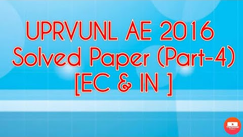 UPRVUNL AE EC IN 2016 PART 4