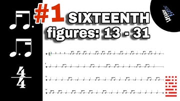 #1 | 2 note SIXTEENTH figures: 13 - 31 | RHYTHM READING Exercises to Improve your Skills!