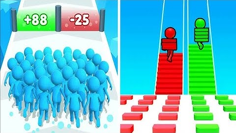 Bridge Race Vs Count master Game, All Level Gameplay Max, Android ISO Mobile,Funny Moment,Funny Game