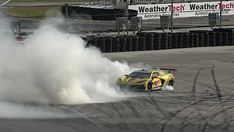 Corvette C8.R Burnout and Donuts at Daytona