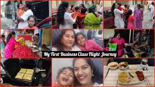 Bangalore TO Mumbai Vlog / Flightలో నా ఒంటరి ప్రయాణం / Send-Off ఇవ్వడానికి  ఎవరు వచ్చారో చూడండి