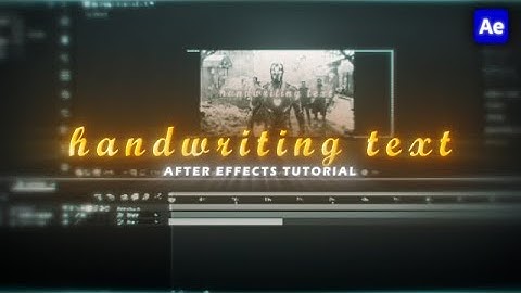 Smooth Handwriting Text in After Effects | After Effects Tutorial 