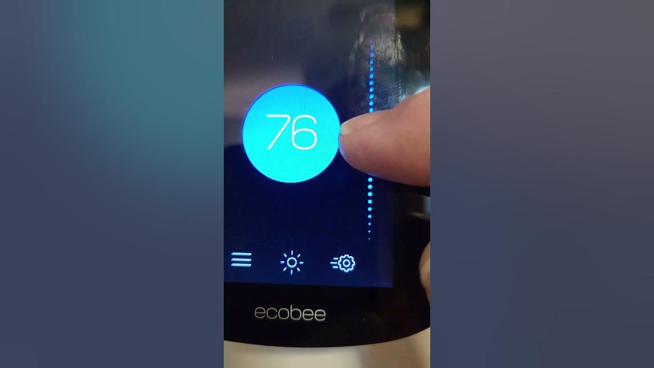 Instructions on how to adjust Ecobee thermostat temperature setpoint