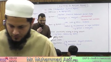 CAF 8 | Sir Muhammad Asif | Audit and Assurance Lecture 19