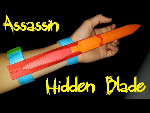 How To Make A Assassins Creed Hidden Blade Using Paper | Creative Products