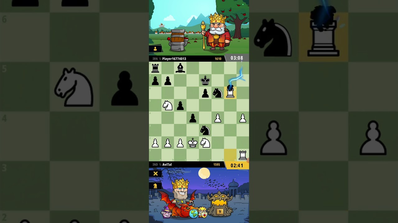 An aggressive and tactical chess game!