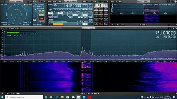 SDRUNO V1.32 DIVERSITY ON SDRPLAY RSPDUO 8-16-2019