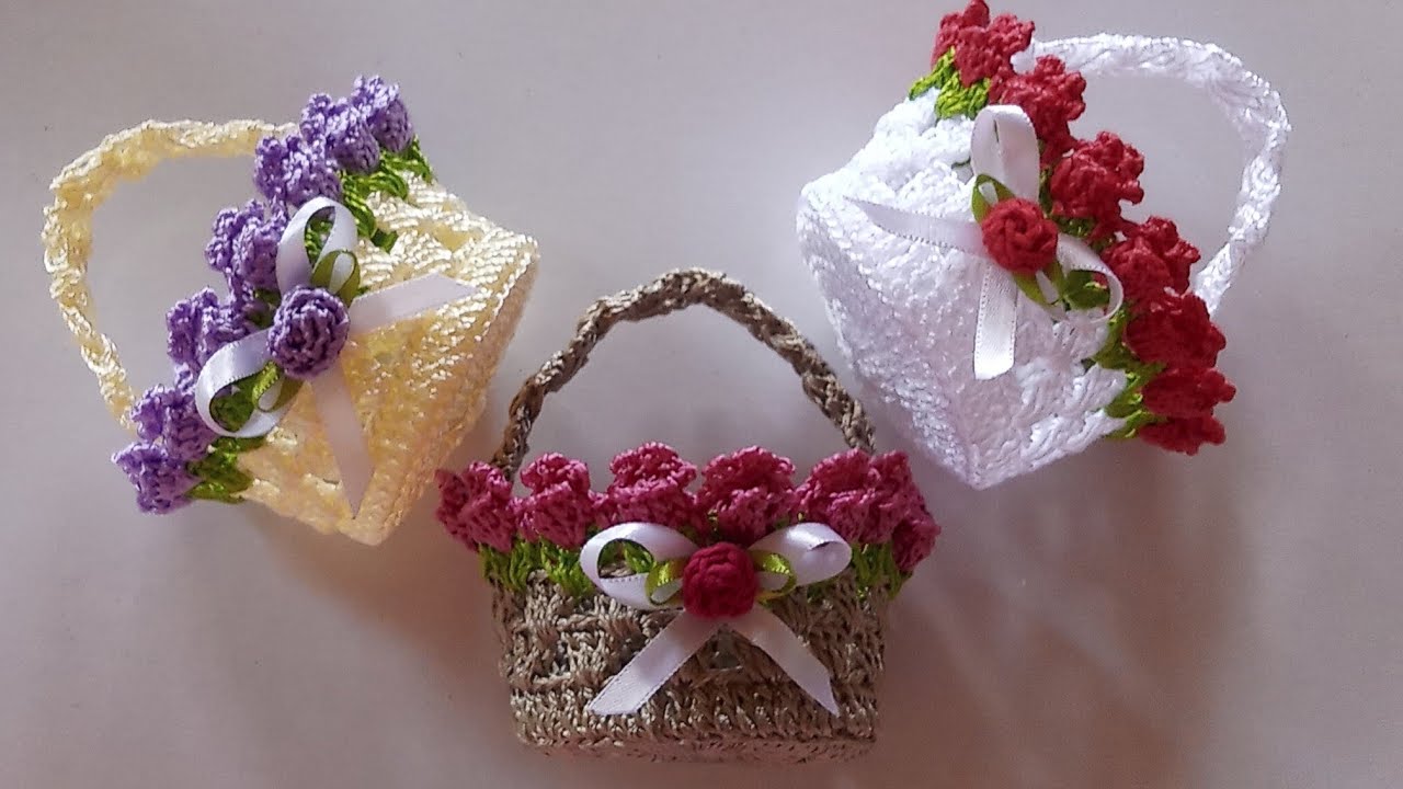 CESTINHA PORTA  BOMBOM EM CROCHÊ/passo a passo