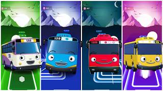 IMPOSSIBLE SPEED Tiles Hop Tayo The Little Bus Green 🆚 Yellow 🆚Red 🆚 Blue Bus #104