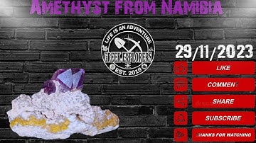 Amethyst from Namibia!! #GREEKEXPLORERS #mineral #thefinders #geology #namibia #amethyst #africa