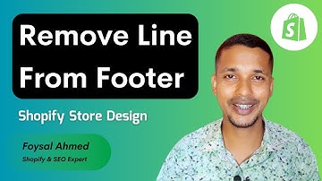 How to Remove Line From Footer in Shopify ✅ Shopify Store Design