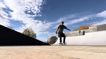 Attempting To 50-50 Grind Up A Ramp #skateboarding 