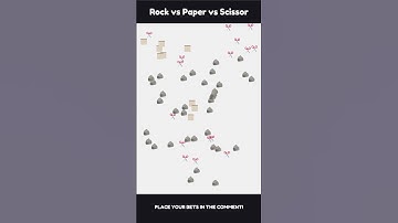 Rock Paper Scissor Round 10 #asmr #animated #animation #speed #rockpaperscissors #simulation #adhd