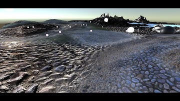 InfiniSPLAT shader graph based splat mapping, parallax effect on stones
