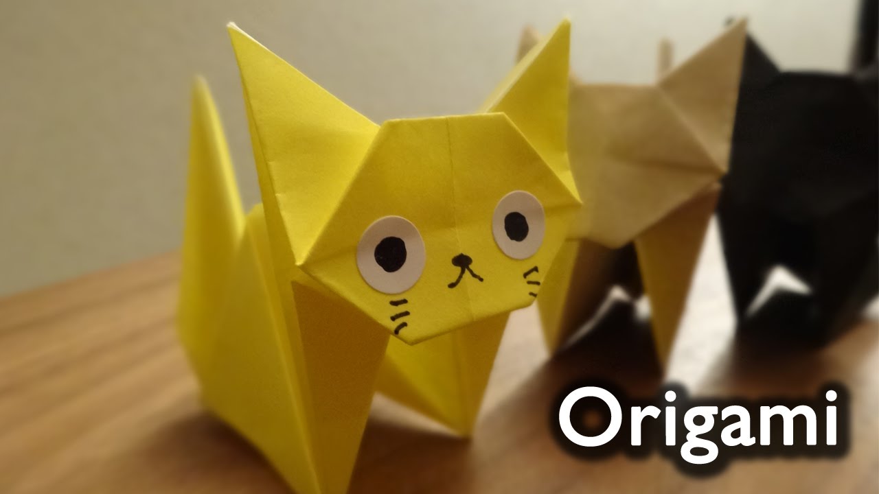 Origami Cat(neko) / 折り紙 ねこ 折り方 YouTube